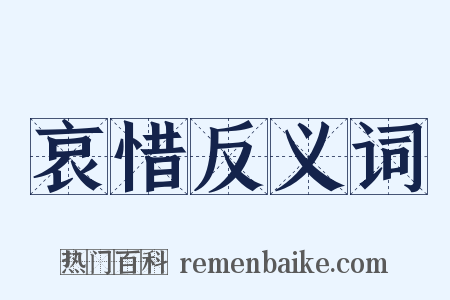 哀惜反义词是什么意思的图片